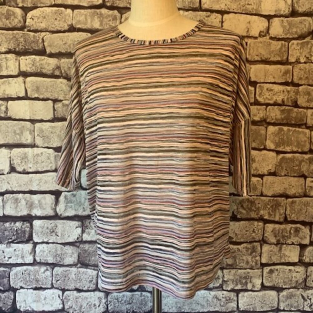 Very J Semi Sheer Short Sleeve Blouse Size S